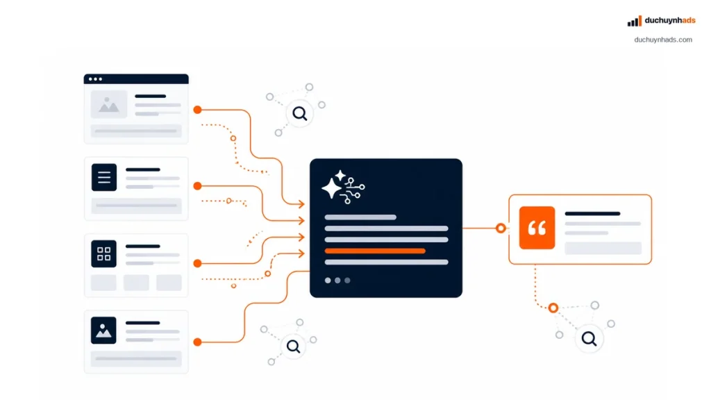 SEO cho AI và GEO giúp nội dung được trích dẫn